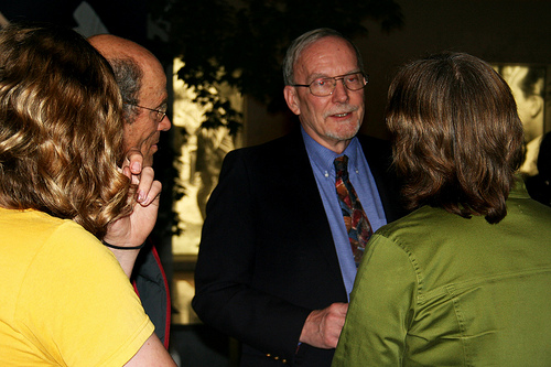 Veterans Healthcare guests chat with Webb