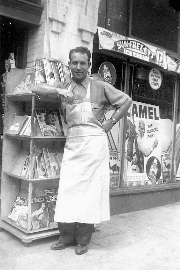 My maternal grandfather also owned a grocery store. My Uncle Ben in front of Witmer Quality Market, Los Angeles, about 1945. Note the building’s brick trim above his head.