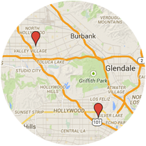 Map: Virgil Avenue to Chandler Boulevard