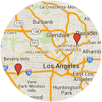 Map: Washington Boulevard to Figueroa Street