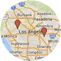 Map: Garfield Avenue to La Cienega Boulevard