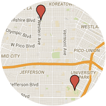 Map: Oxford Avenue to Watt Way