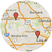 Map: Normandie Avenue to Ventura Boulevard