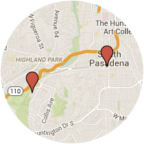 Map: Fair Oaks Avenue to Bushnell Way