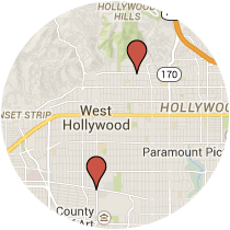 Map: Third Street to Hollywood Boulevard