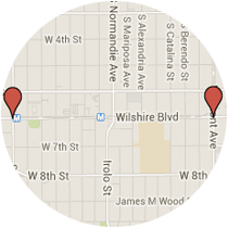 Map: Western Avenue to Vermont Avenue