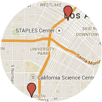 Map: Figueroa Street to Vernon Avenue