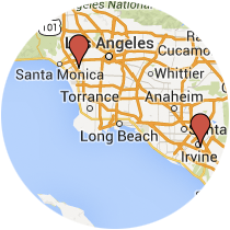 Map: Barranca Parkway to Jefferson Boulevard
