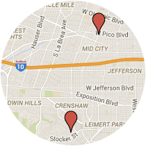 Map: Don Felipe Drive to Pico Boulevard