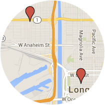 Map: Santa Fe Avenue to Magnolia Avenue