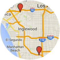 Map: 190th Street to Washington Boulevard