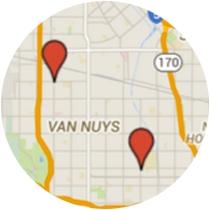 Map: Saticoy Street to Burbank Boulevard