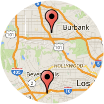Map: National Blvd. to Lankershim Blvd.