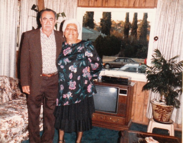 Lillie Gonzales and her boyfriend in the living room