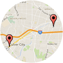 Map: La Brea Avenue to Overland Avenue
