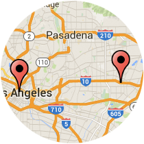 Map: Hill Street to Santa Anita Avenue