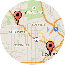 Map: 7th Street to Cahuenga Boulevard