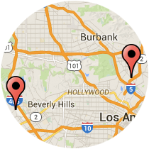 Map: Fletcher Drive to Sunset Boulevard