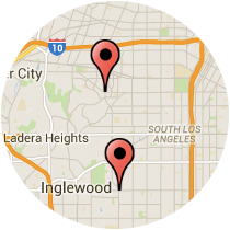 Map: Crenshaw Blvd to Manchester Blvd