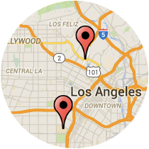 Map: Sunset Boulevard to Jefferson Boulevard