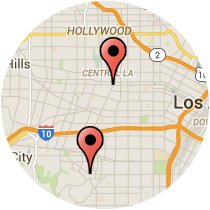 Map: Martin Luther King Blvd to Wilshire Blvd