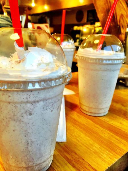 The Oinkseter's horchata milkshakes