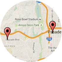 Map: Eagle Rock Boulevard to Fair Oaks Avenue
