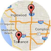 Map: Carson Street to Figueroa Street