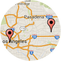 Map: Figueroa St to Lower Azusa Rd