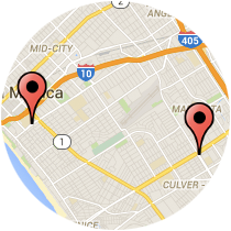 Map: Pico Boulevard to Venice Boulevard