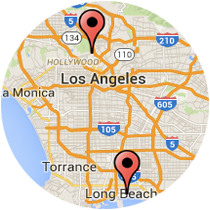 Map: Orange Ave to Griffith Park Blvd