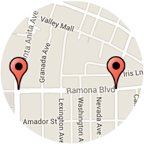 Map: Ramona Boulevard to Santa Anita Avenue