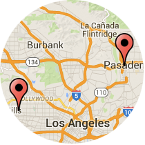 Map: Fairfax Avenue to Fair Oaks Avenue