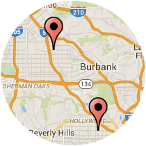 Map: Laurel Canyon Boulevard to Western Avenue