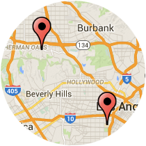 Map: Ventura Boulevard - Figueroa Street