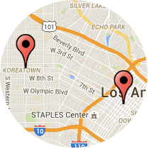 Map: 6th Street to Wilshire Boulevard