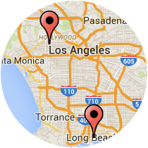 Map: Fairfax Avenue - 1st Street