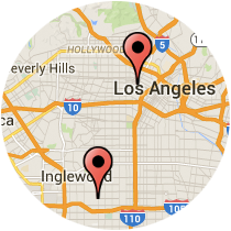 Map: Alvarado Street - Crenshaw Boulevard