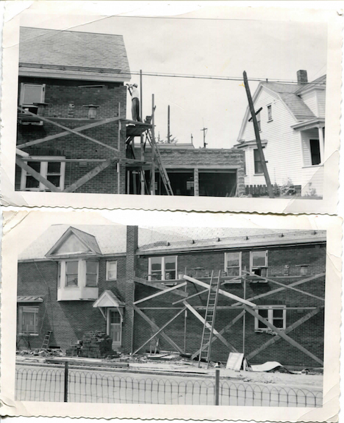 The author’s grandfather, renovating a building so the family could run a department store on the first floor and live on the second.