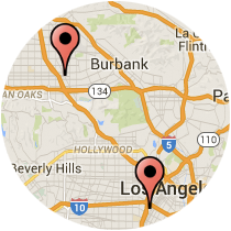 Map: Washington Boulevard - Lankershim Boulevard