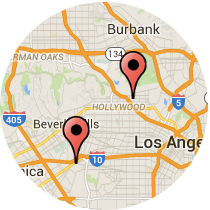 Map: Washington Boulevard - Hollywood Boulevard