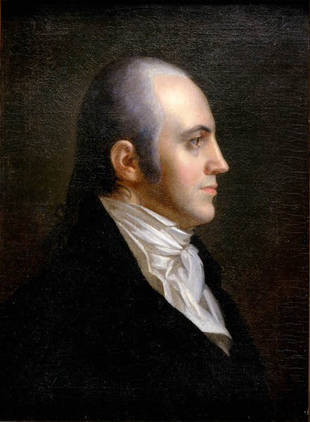 An 1802 portrait of Aaron Burr by the painter John Vanderlyn.