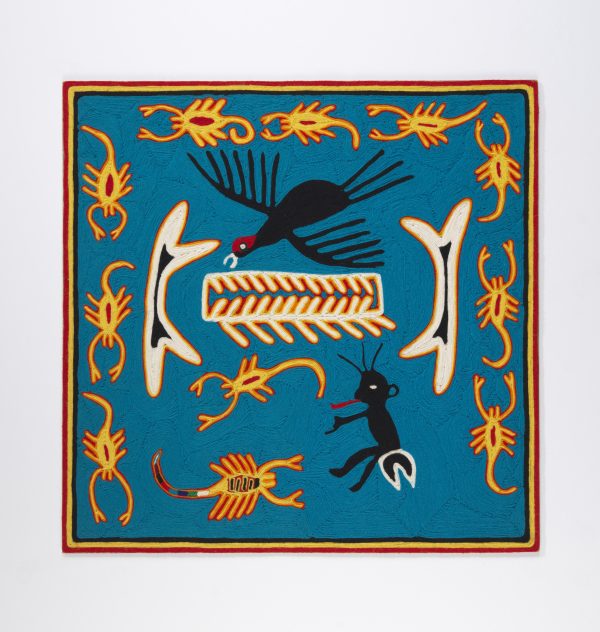 Untitled, Ramón Medina Silva, mid-1960s. Yarn, beeswax, composition board. Purchase courtesy of the Ford Foundation, X67.51; Fowler Museum at UCLA.