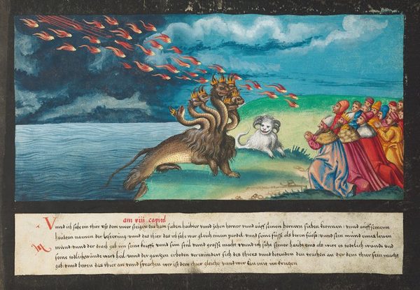 The sea monster and the beast with the lamb's horn.