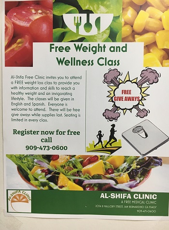 Al-Shifa hosts free health classes in both English and Spanish.