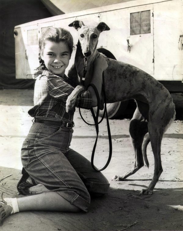 The author and her favorite dog, Skinny. Photo courtesy of Claudette Sutherland.