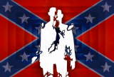 fracturing American confederate flag
